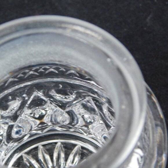 Imperial Glass Cape Cod Clear Rare Horseradish Jar with Lid Discontinued 3.75" - Picture 6 of 9